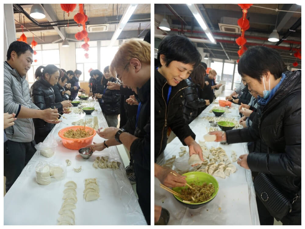 除夕当天举行“包饺子，迎除夕”活动