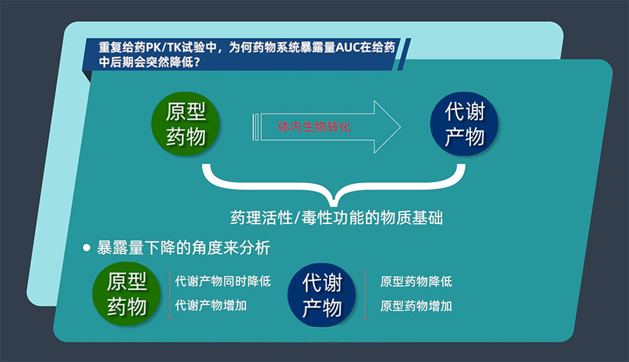 重复给药PK/TK试验中，为何药物系统暴露量AUC在给药中后期会突然降低？